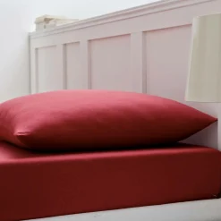 BLANC DES VOSGES Drap housse extensible Jersey - Carmin - Ext de 70/80 à 190/220 cm