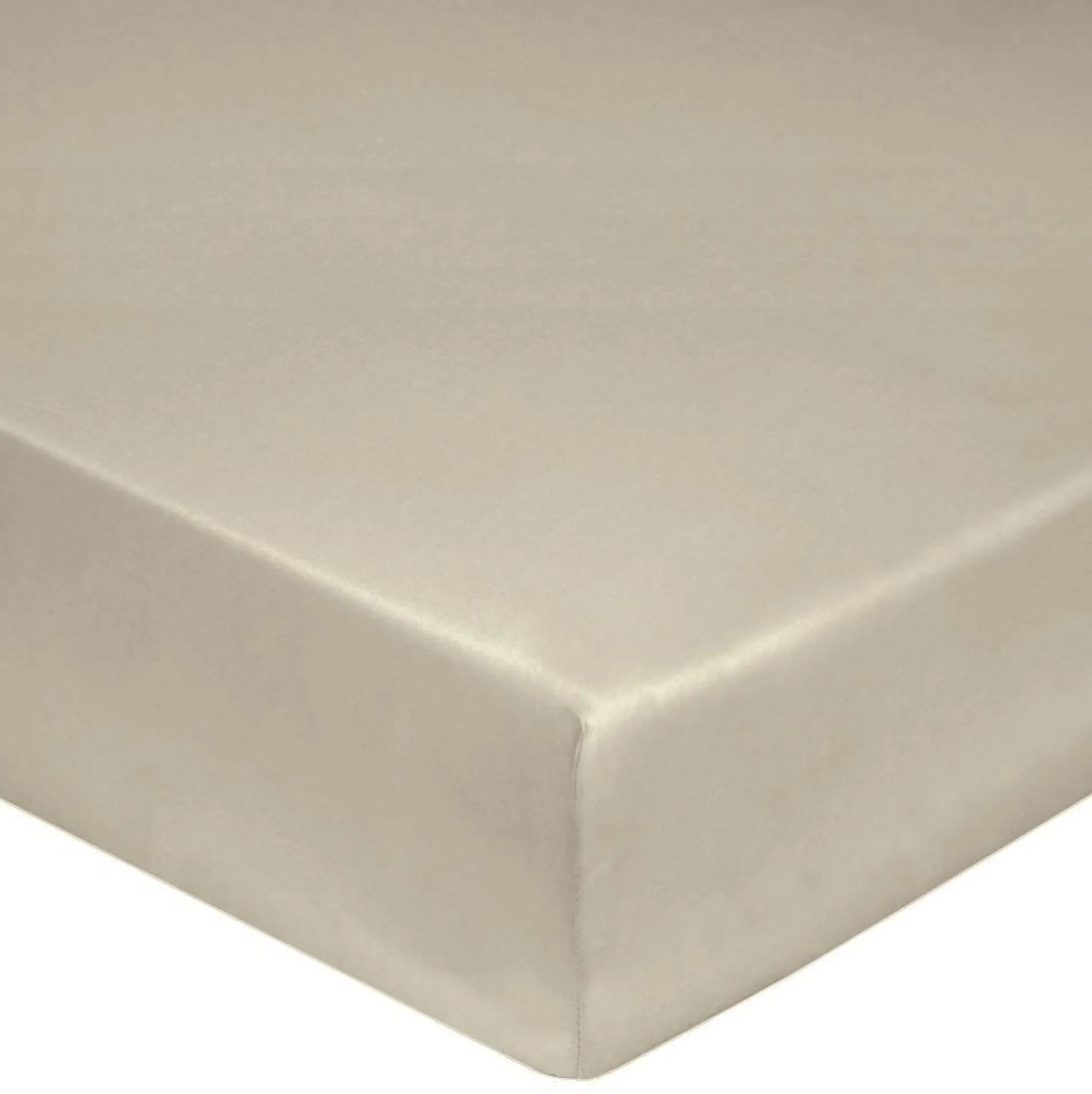 BLANC DES VOSGES Drap housse Percale Easy - Chanvre - 140 x 190 cm