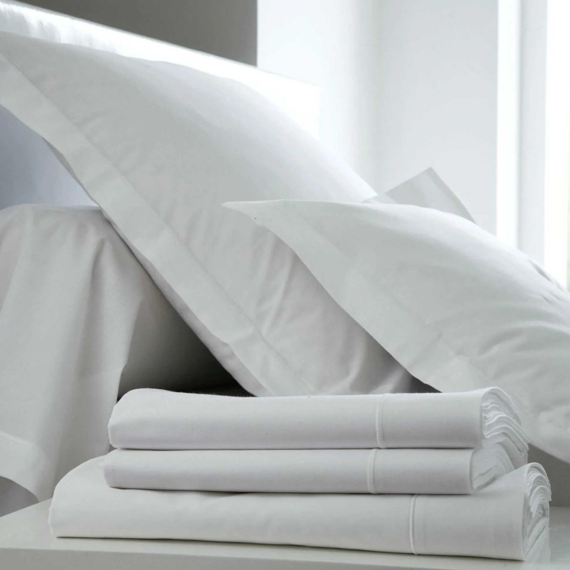 BLANC DES VOSGES Drap housse Coton - Prune - 140 x 190 cm