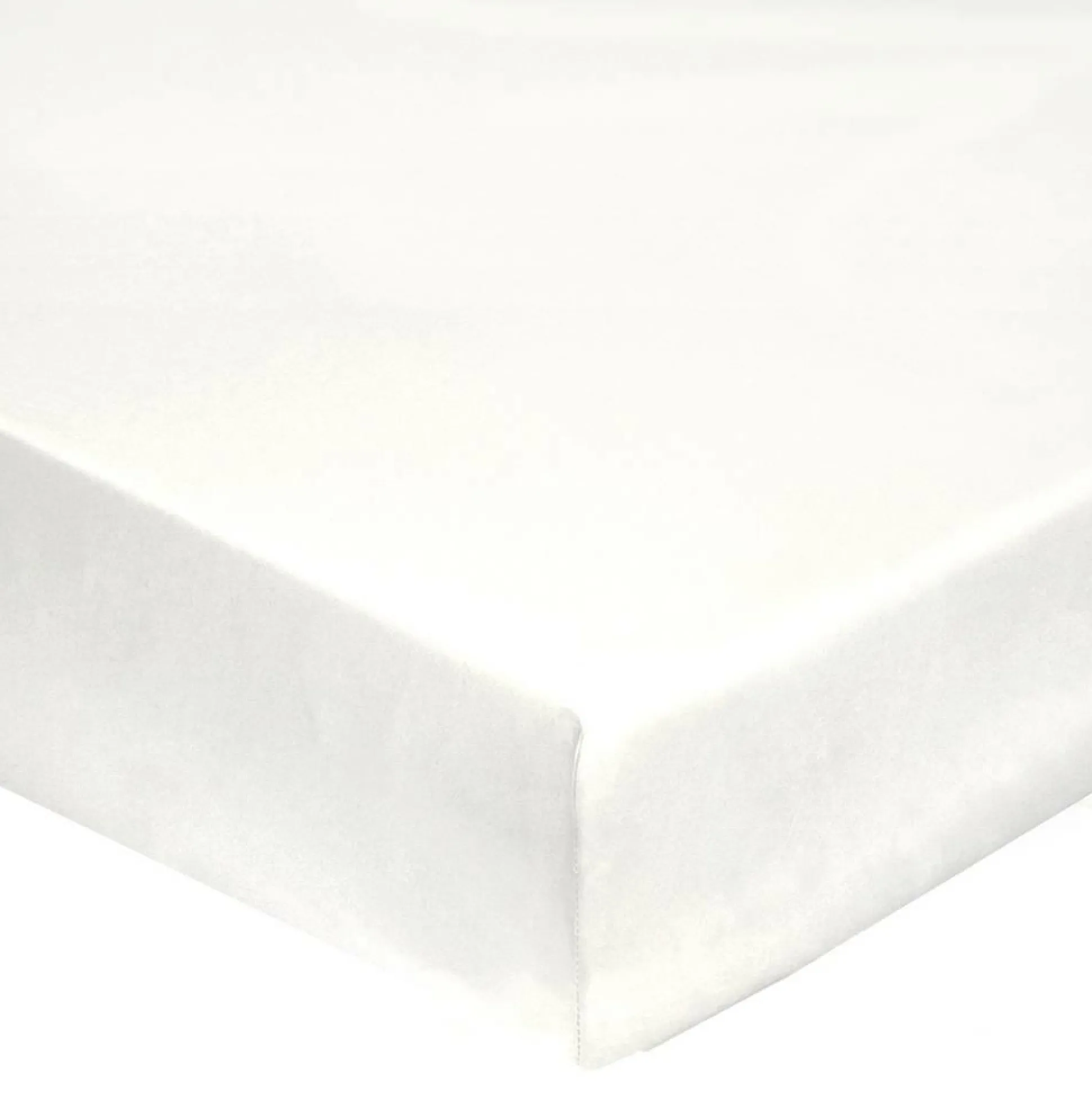 BLANC DES VOSGES Drap housse percale lavée Bohème - Blanc - 140 x 190 cm