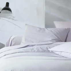 BLANC DES VOSGES Drap percale lavée Bohème - Perle - 240 x 300 cm