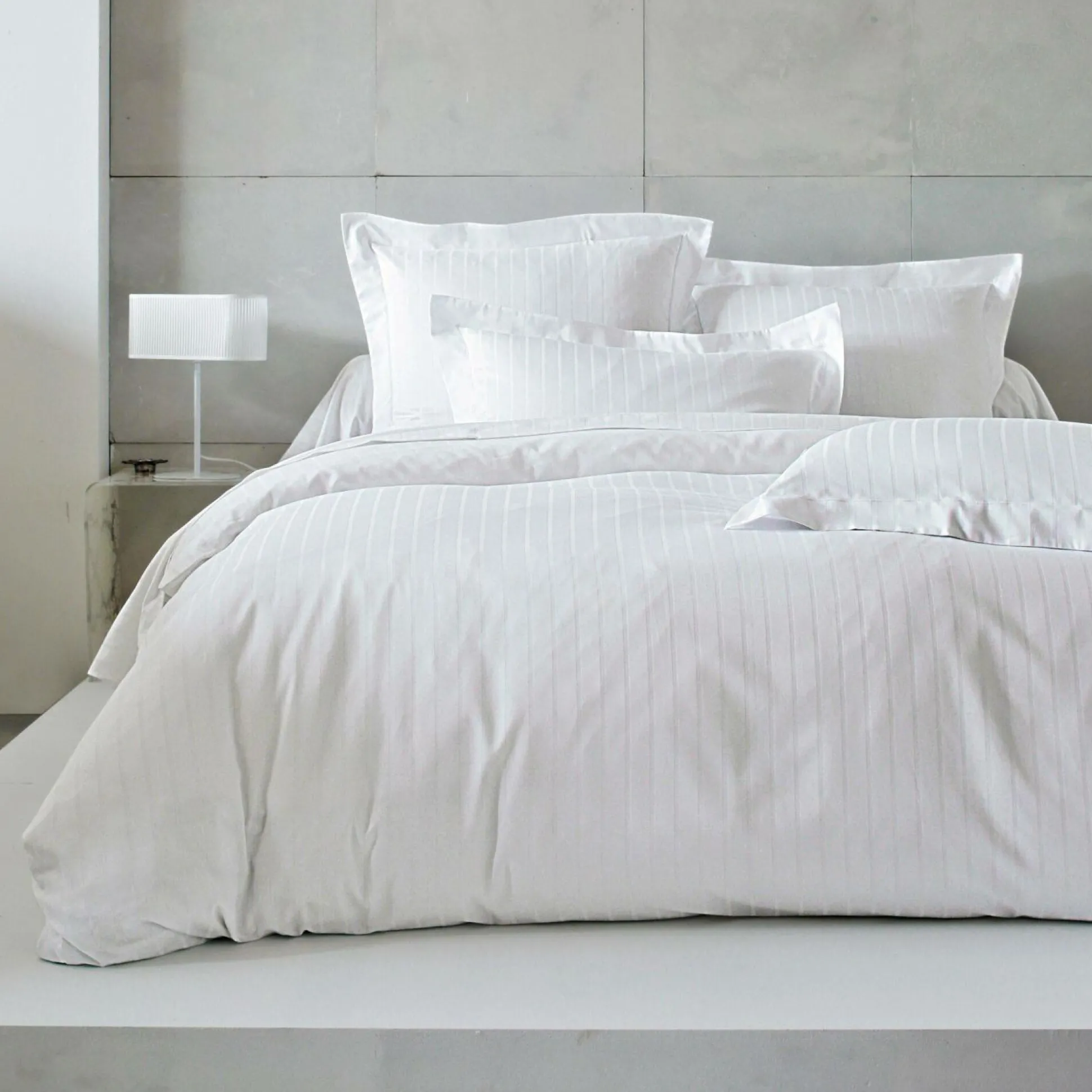 BLANC DES VOSGES Drap satin Divine - Blanc - 280 x 320 cm