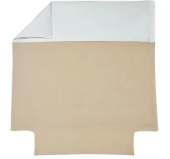 BLANC DES VOSGES Housse de couette bicolore percale, Duo - Chanvre - 260 x 240 cm