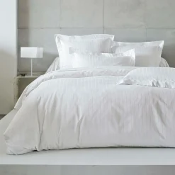 BLANC DES VOSGES Housse de couette satin Divine - Blanc - 140 x 200 cm