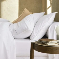 BLANC DES VOSGES Housse de couette percale lavée Bohème - Blanc - 140 x 200 cm