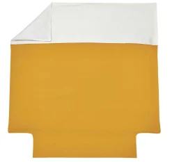 BLANC DES VOSGES Housse de couette bicolore percale, Duo - Ocre - 260 x 240 cm