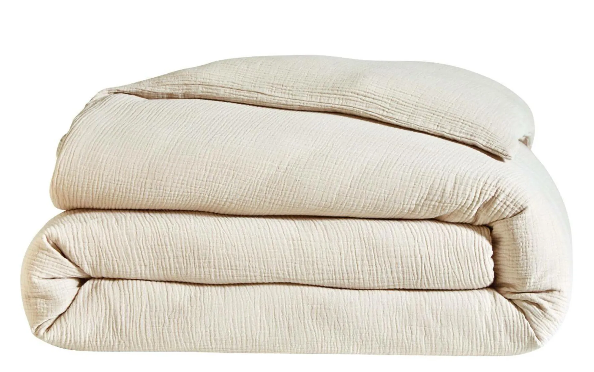 BLANC DES VOSGES Housse de couette gaze de coton Cosy - Désert - 140 x 200 cm