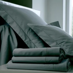 BLANC DES VOSGES Housse de couette Satin - Ardoise - 240 x 220 cm