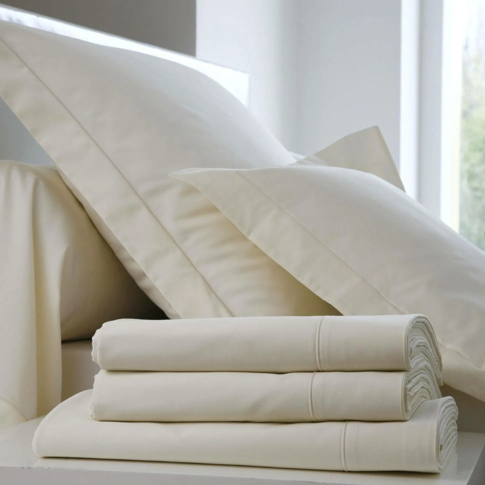 BLANC DES VOSGES Housse de couette Satin - Naturel - 240 x 220 cm