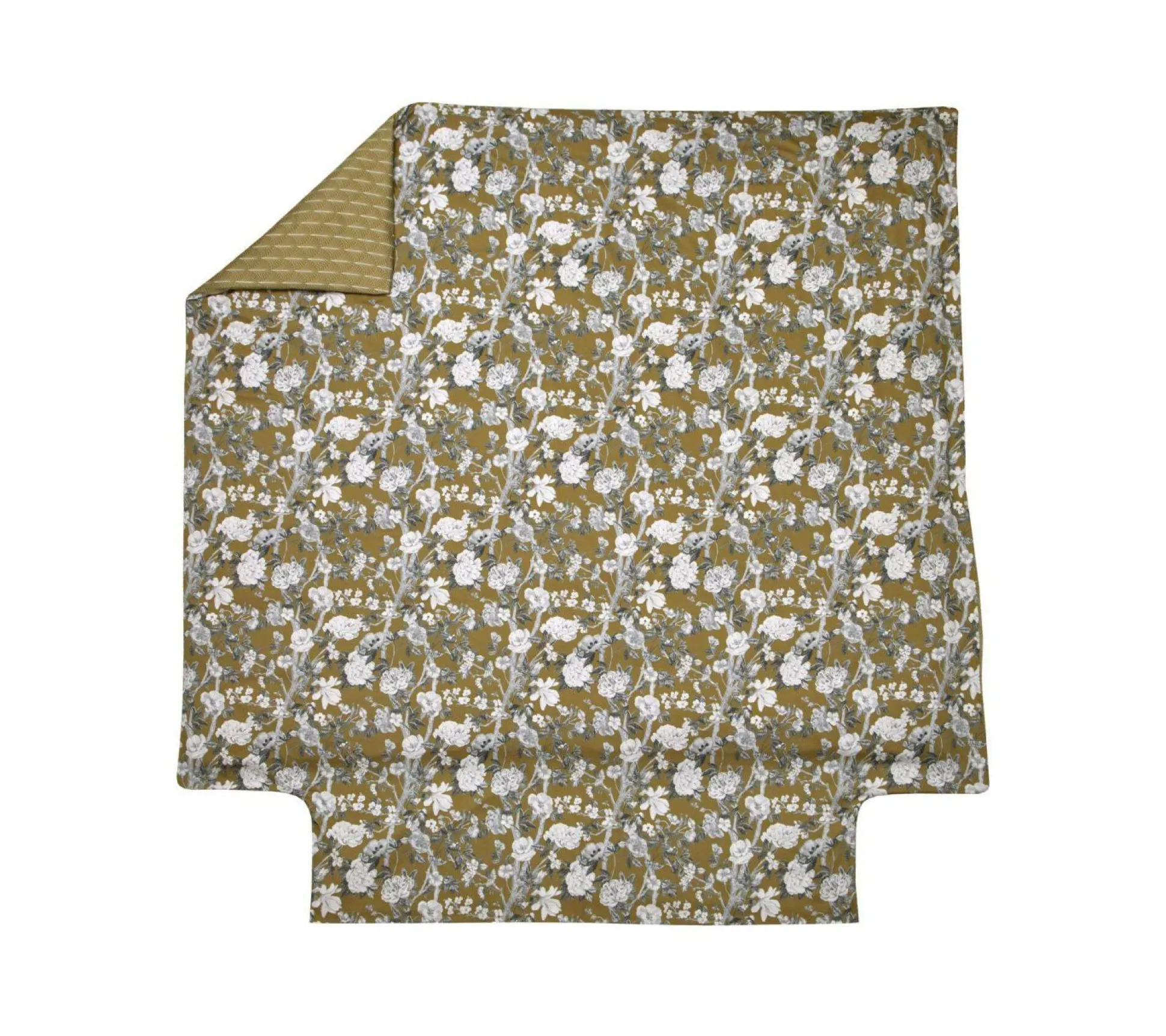 BLANC DES VOSGES Housse de couette satin Impérial - Olive - 140 x 200 cm