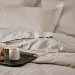 BLANC DES VOSGES Parure de lit satin Divine - Chanvre - 240 x 220 cm