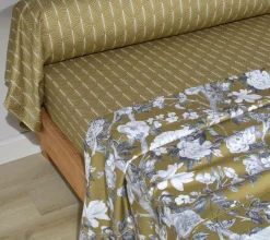 BLANC DES VOSGES Taie de traversin satin Impérial - Olive - 90 x 190 cm