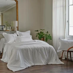 BLANC DES VOSGES Taie de traversin satin Divine - Blanc - Taie de traversin 45 x 190 cm