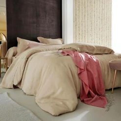 BLANC DES VOSGES Taie de traversin 100% lin lavé Louxor - Naturel - Taie de traversin 45 x 190 cm