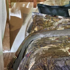 BLANC DES VOSGES Taie d'oreiller satin de coton Jardins de Babylone - 50 x 75 cm