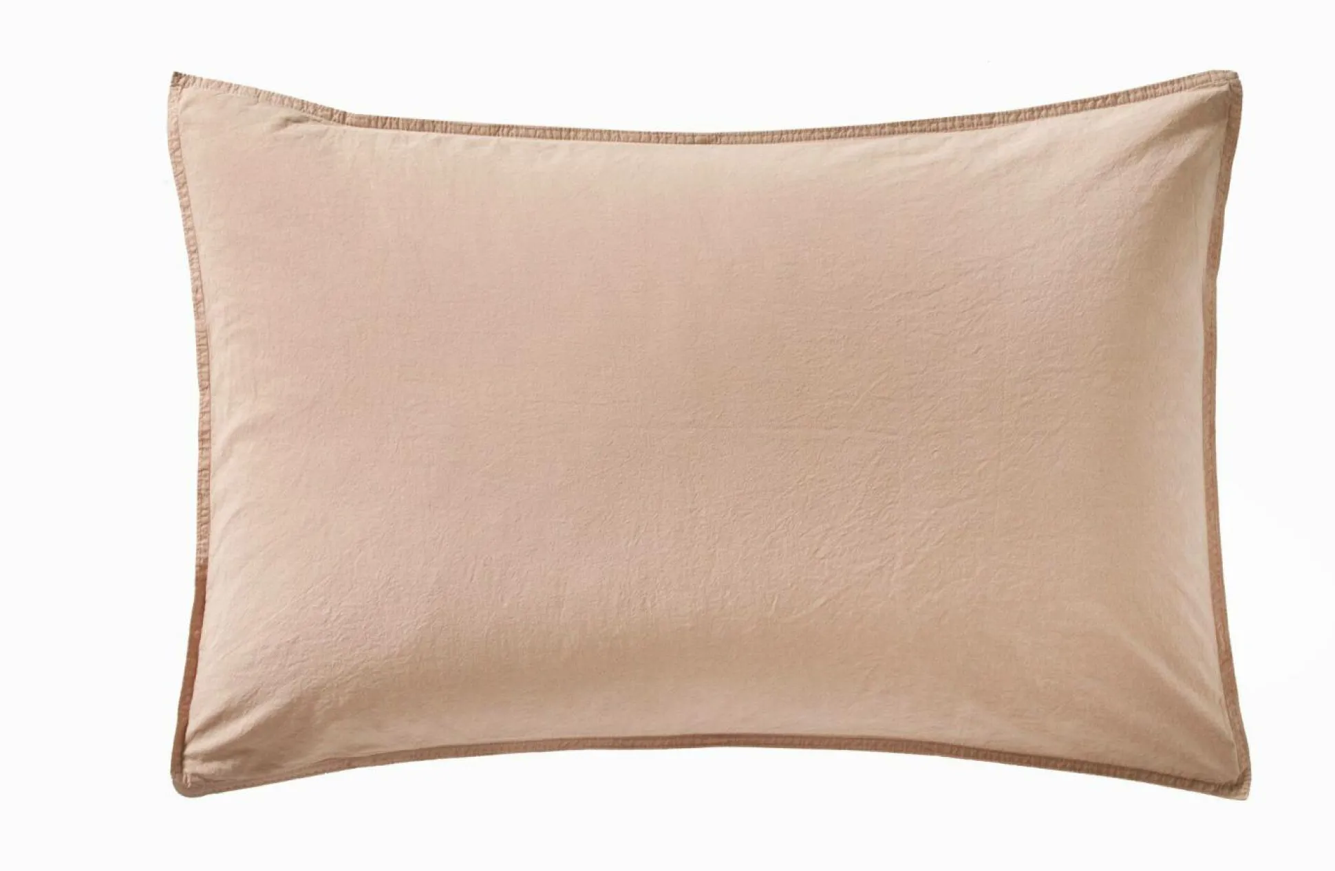 BLANC DES VOSGES Taie d'oreiller percale lavée Bohème - Nacre - Taie d'oreiller 50 x 75 cm