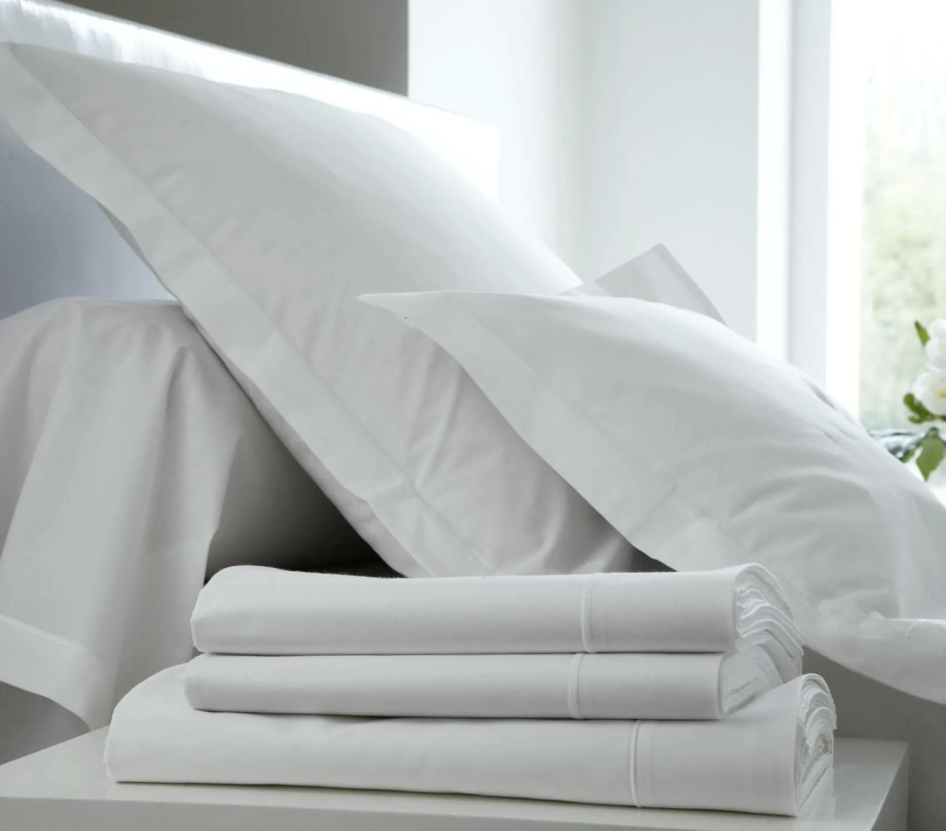 BLANC DES VOSGES Taie d'oreiller Percale Easy - Blanc - Taie d'oreiller 50 x 73 cm