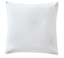 BLANC DES VOSGES Taie d'oreiller percale lavée Bohème - Blanc - Taie d'oreiller 65 x 65 cm