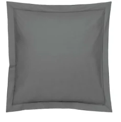 BLANC DES VOSGES Taie d'oreiller Coton - Fusain - Taie d'oreiller 50 x 73 cm
