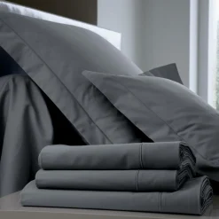 BLANC DES VOSGES Taie d'oreiller Coton - Fusain - Taie d'oreiller 50 x 73 cm