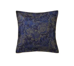 BLANC DES VOSGES Taie d'oreiller satin Elixir - Indigo - 65 x 65 cm