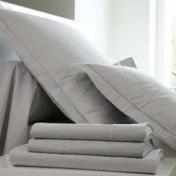 BLANC DES VOSGES Taie d'oreiller Coton - Perle - Taie d'oreiller 50 x 73 cm