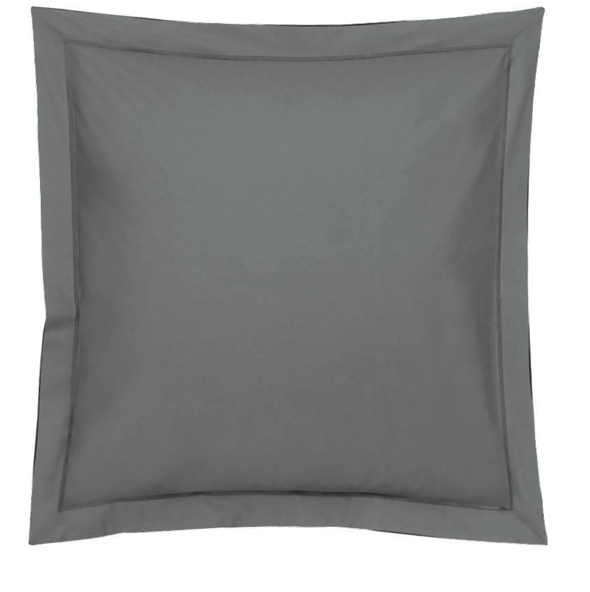 BLANC DES VOSGES Taie d'oreiller Percale Easy - Acier - Taie d'oreiller 65 x 65 cm