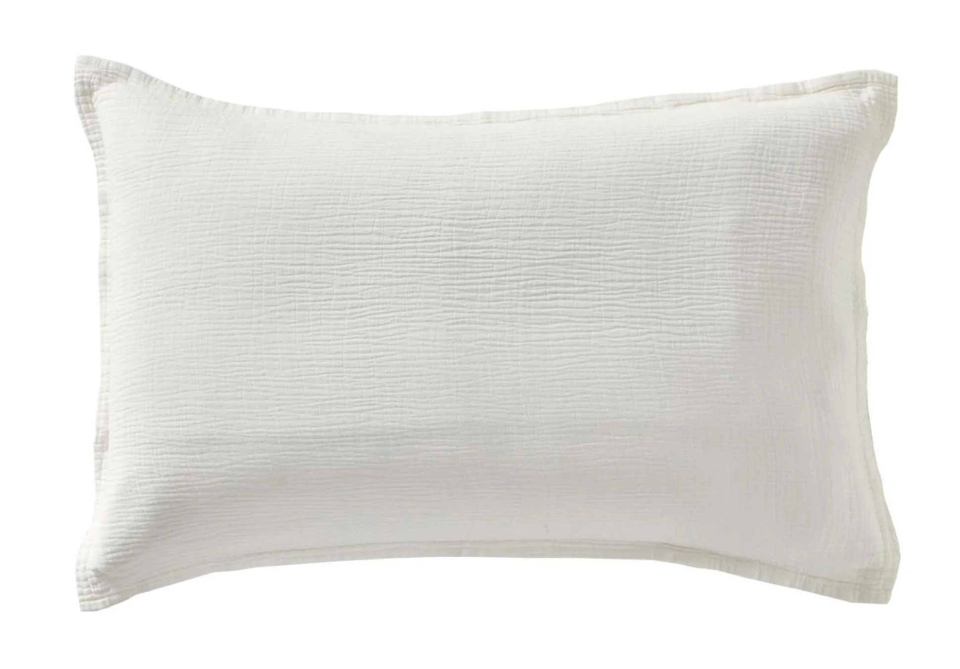 BLANC DES VOSGES Taie gaze de coton Cosy - Craie - Taie d'oreiller 50 x 75 cm