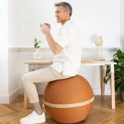 BLOON PARIS Siège ballon dynamique tissu chiné - Terracotta - Taille XL