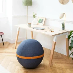 BLOON PARIS Siège ballon dynamique tissu chiné - Bleu Océan - Taille XL