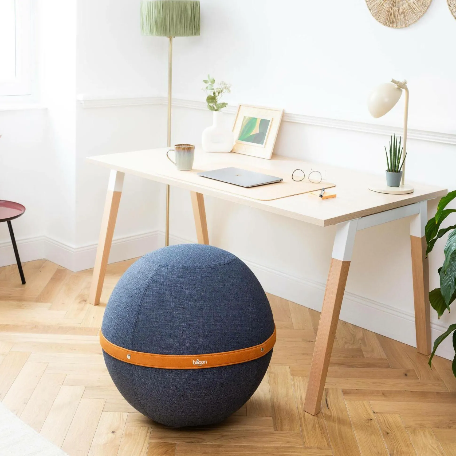 BLOON PARIS Siège ballon dynamique tissu chiné - Bleu Océan - Taille XL