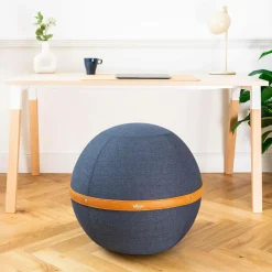 BLOON PARIS Siège ballon dynamique tissu chiné - Bleu Océan - Taille XL