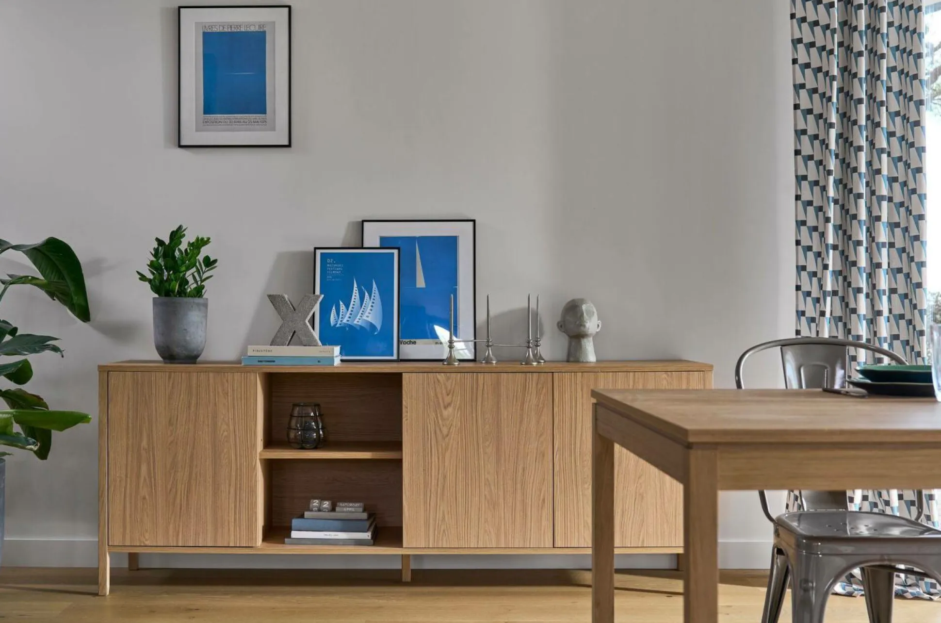 Buffet 3 portes décor bois Simon