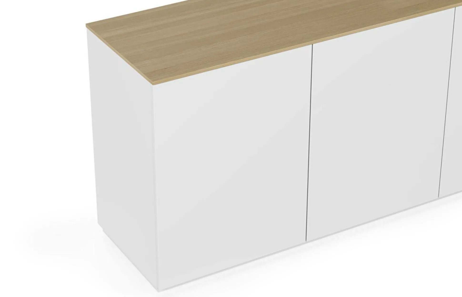 Buffet 3 portes Tilda - Chêne/Blanc