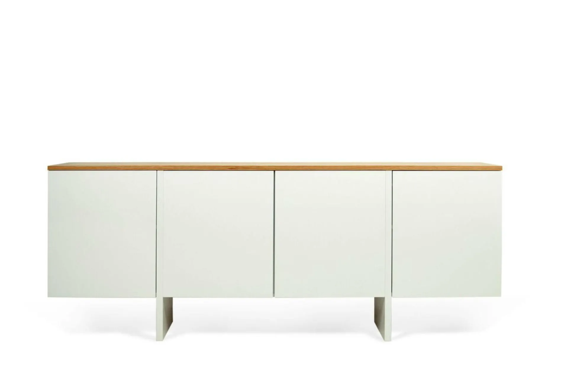 Buffet 4 portes Toby - Chêne/Blanc