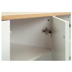 Buffet 4 portes Toby - Chêne/Blanc