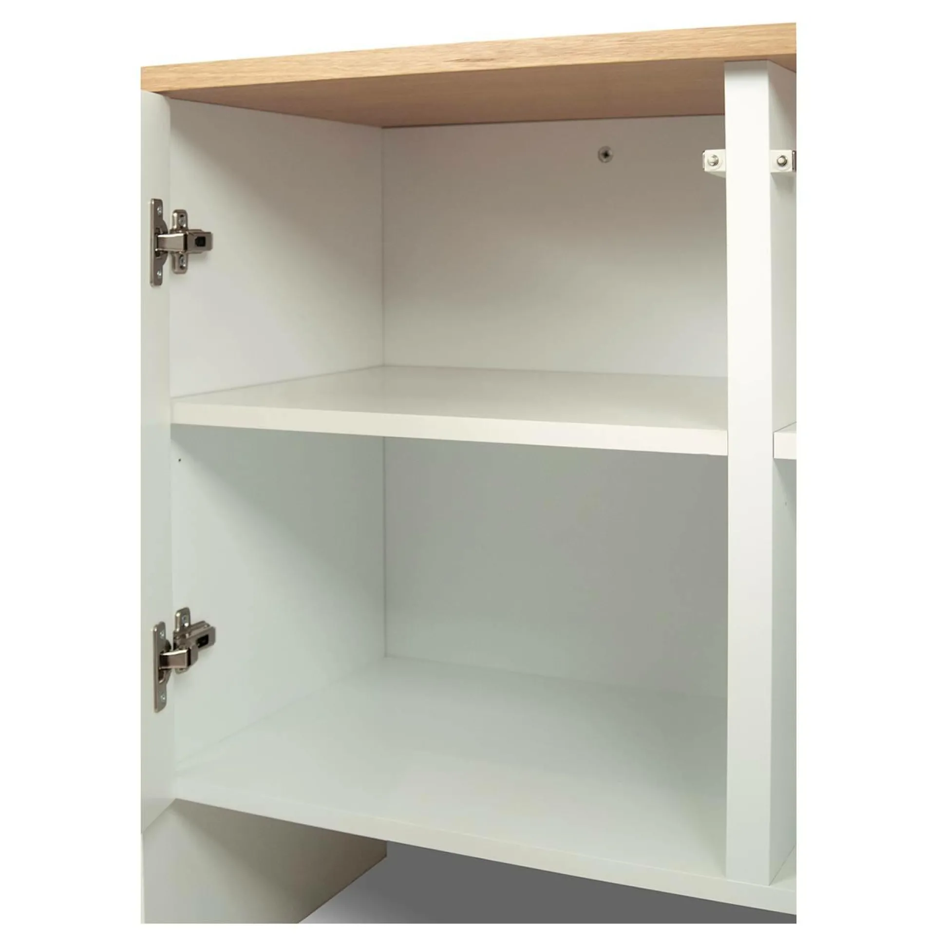 Buffet 4 portes Toby - Chêne/Blanc