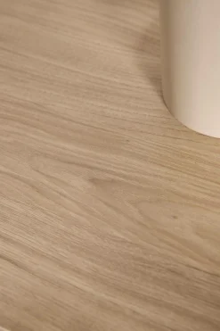 Buffet bas blanc et décor bois 1 porte 1 tiroir Pivoine