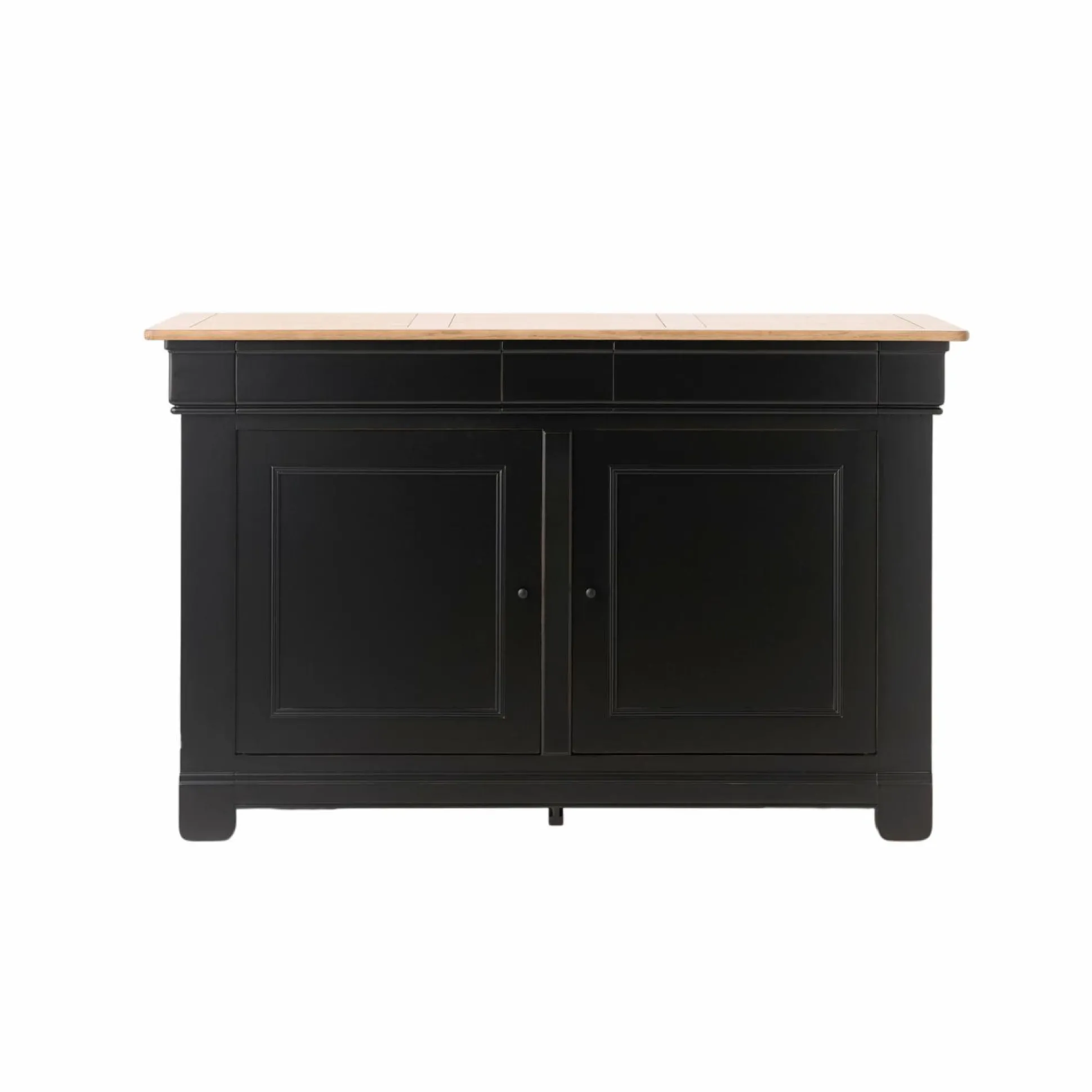 Buffet bois massif 2 portes 3 tiroirs Embellie - Noir