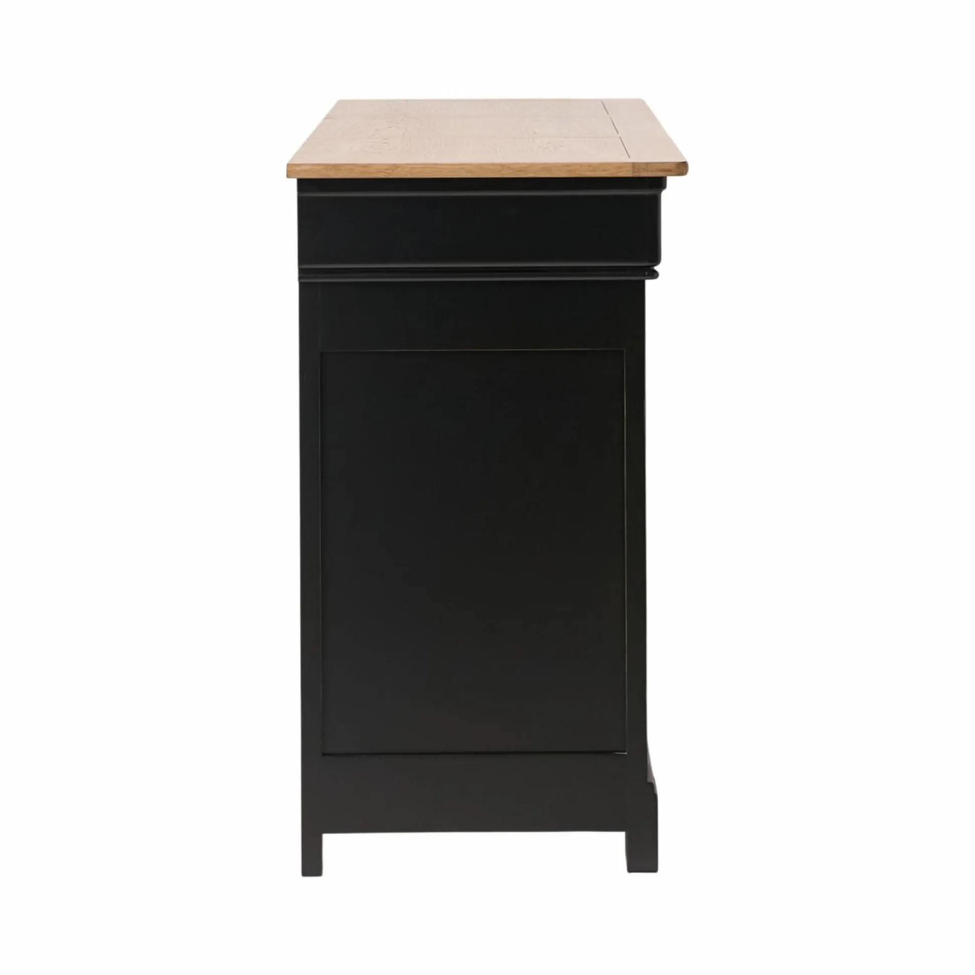 Buffet bois massif 2 portes 3 tiroirs Embellie - Noir