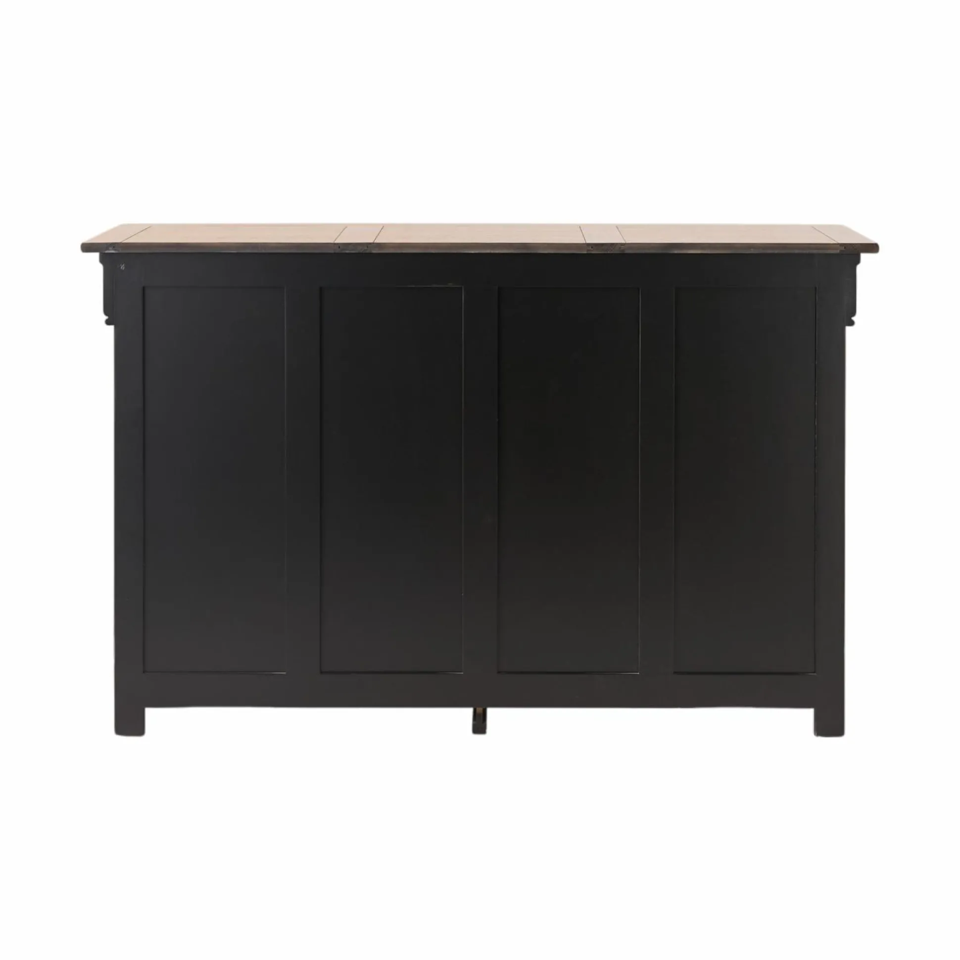 Buffet bois massif 2 portes 3 tiroirs Embellie - Noir