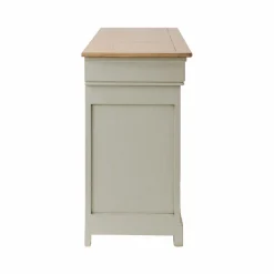 Buffet bois massif 2 portes 3 tiroirs Embellie - Grège