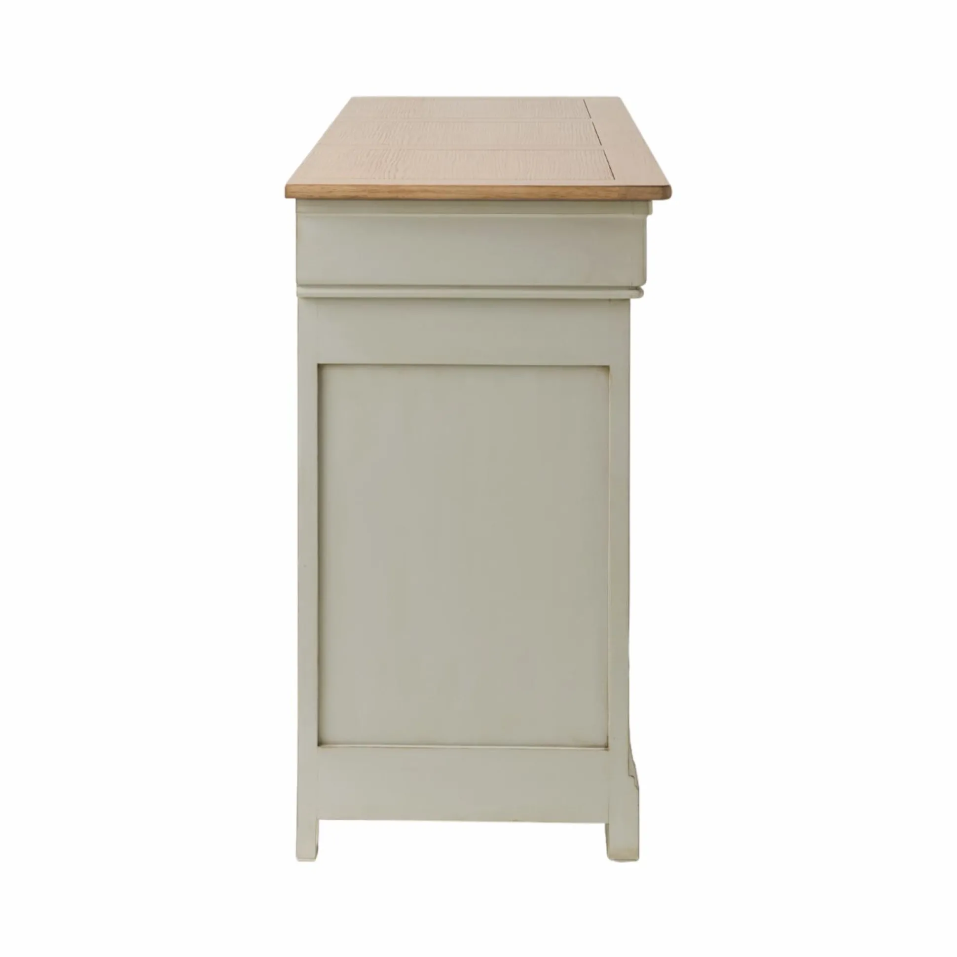 Buffet bois massif 2 portes 3 tiroirs Embellie - Grège