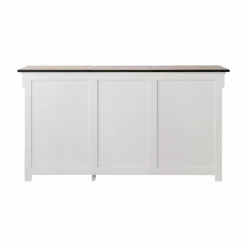Buffet bois massif 3 portes 3 tiroirs Embellie - Blanc