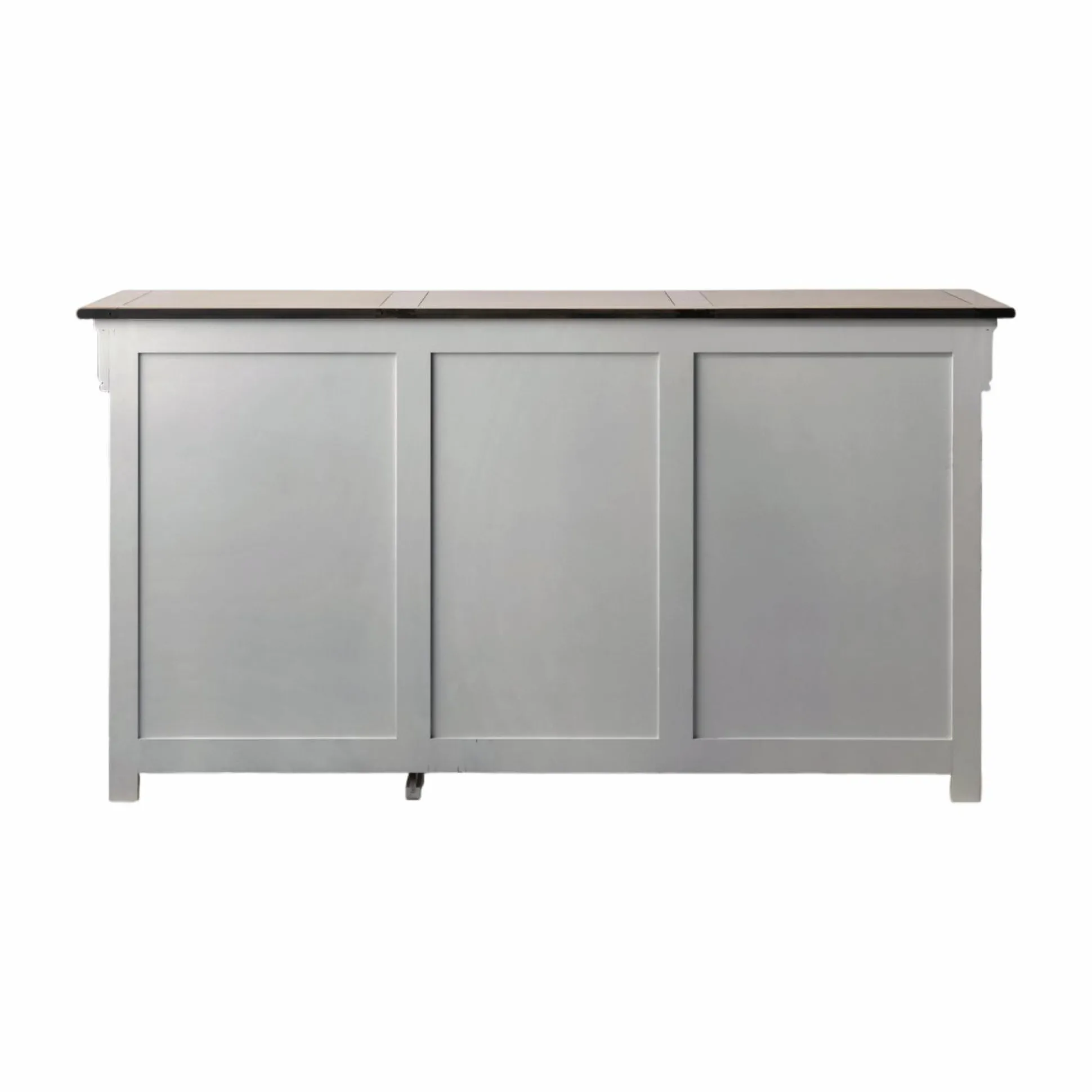Buffet bois massif 3 portes 3 tiroirs Embellie - Gris