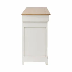 Buffet bois massif 2 portes 3 tiroirs Embellie - Blanc