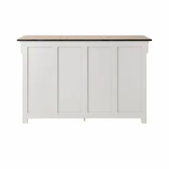 Buffet bois massif 2 portes 3 tiroirs Embellie - Blanc