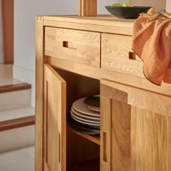 Buffet chêne massif 3 portes 3 tiroirs Luminescence