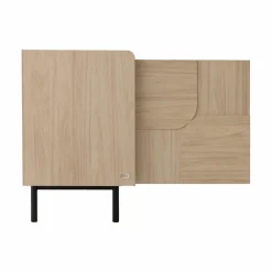 Buffet décor bois pieds métal 3 portes Mila