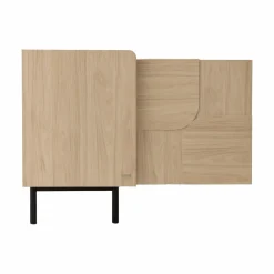 Buffet décor bois pieds métal 2 portes Mila